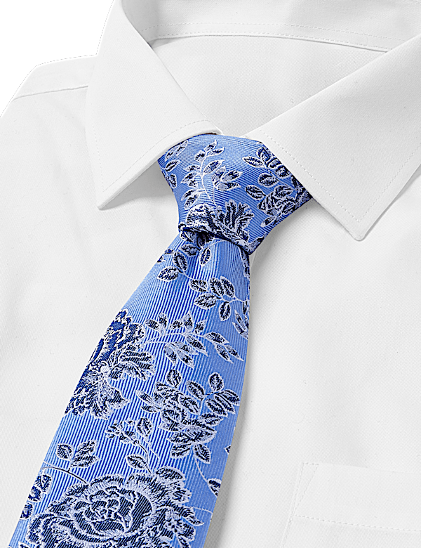 Pure Silk Rose Floral Tie