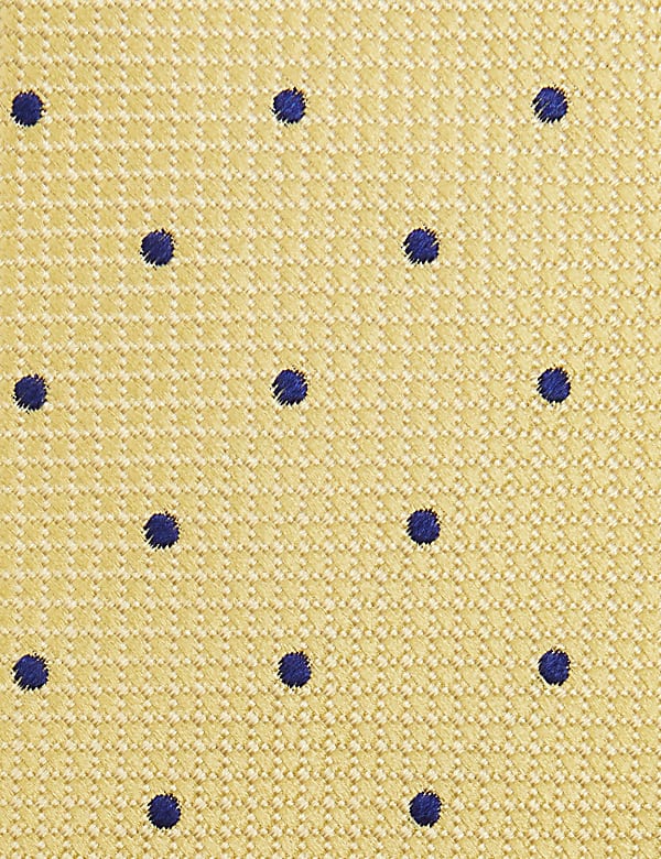 Slim Polka Dot Pure Silk Tie