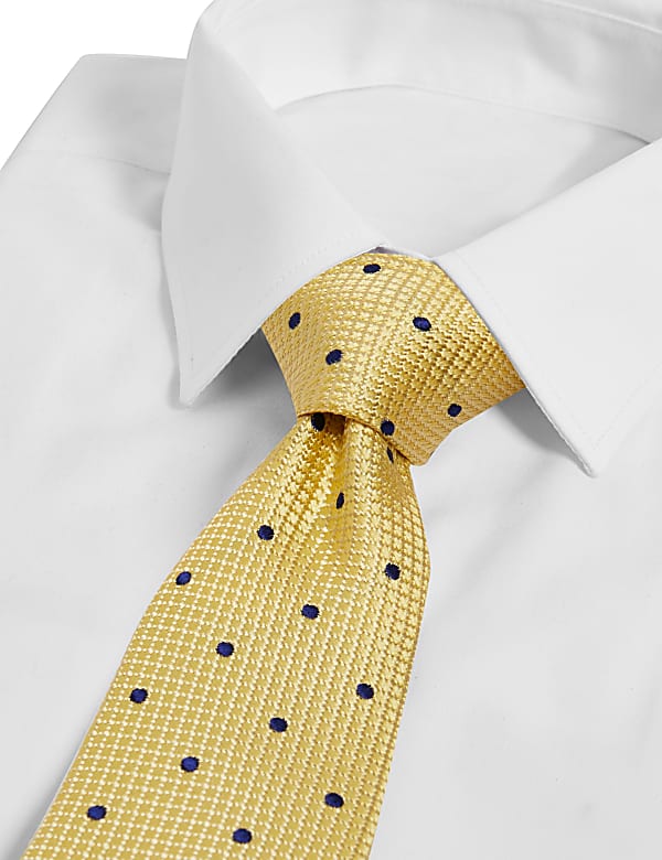 Slim Polka Dot Pure Silk Tie