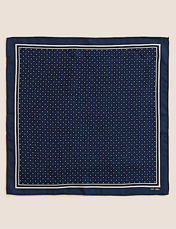 Pin Dot Pure Silk Pocket Square