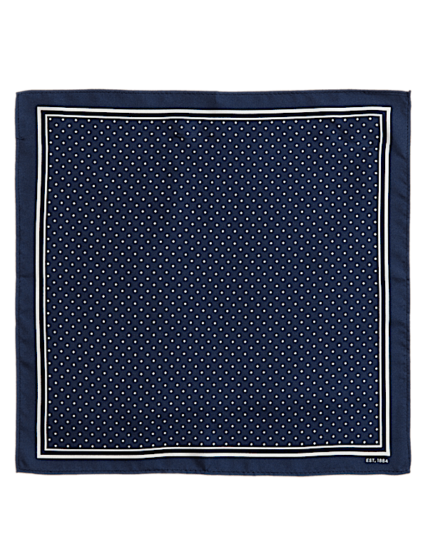 Pin Dot Pure Silk Pocket Square
