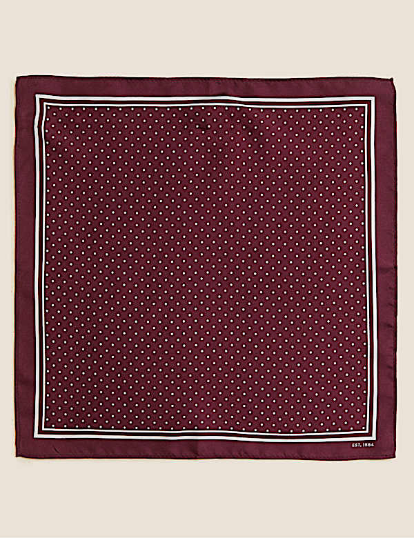 Pin Dot Pure Silk Pocket Square