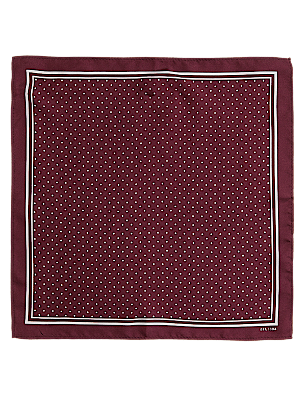 Pin Dot Pure Silk Pocket Square