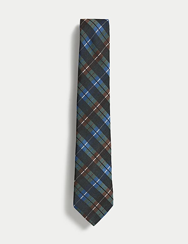Check Wool Rich Tie - SI