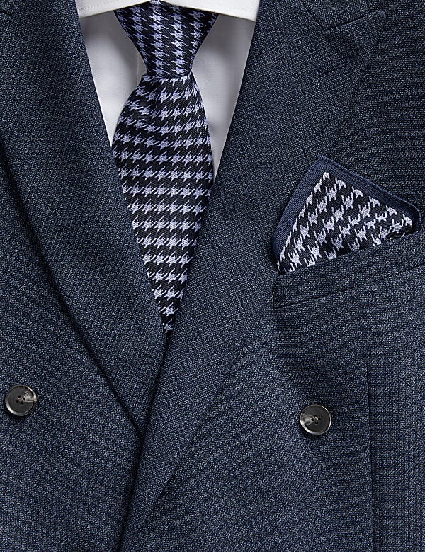 Wool Blend Tie & Pocket Square Set - RS