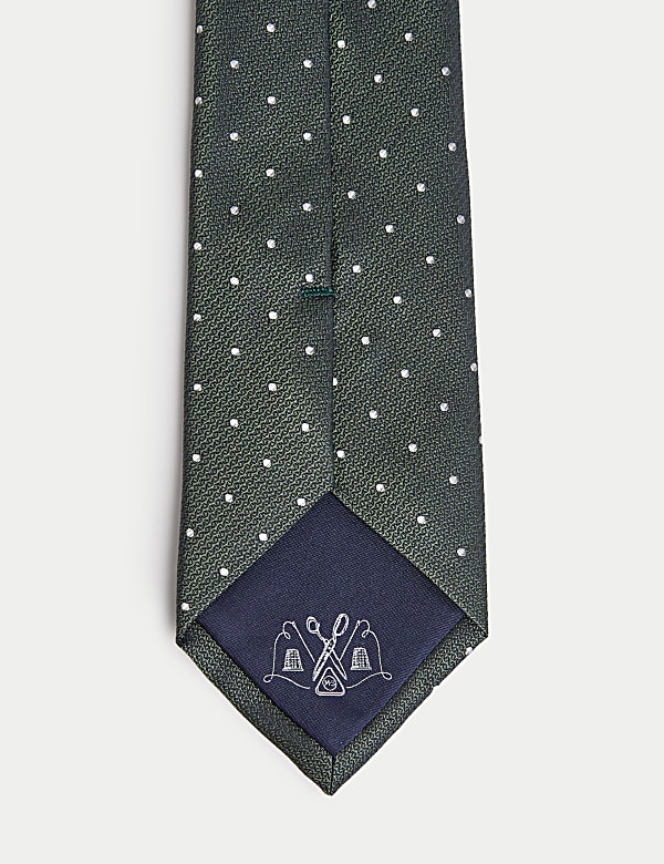 Cravate 100 % soie à pois - CH