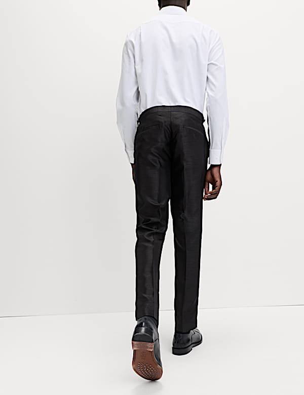 Tailored Fit Textured Sheen Tuxedo Trousers - JP