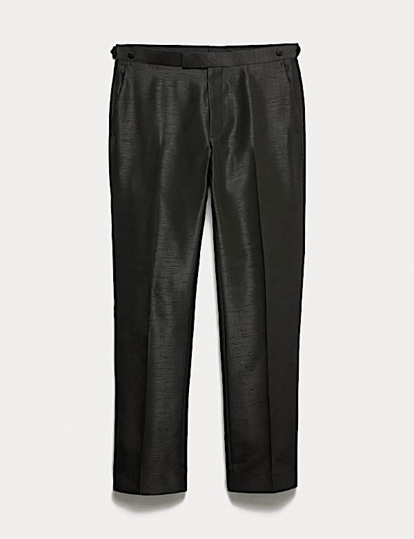 Tailored Fit Textured Sheen Tuxedo Trousers - JP