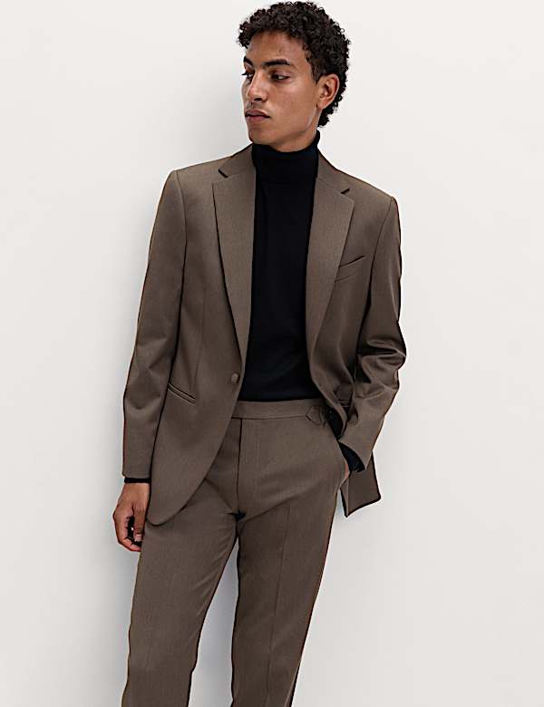 Tailored Fit Sateen Stretch Tuxedo Jacket - CH