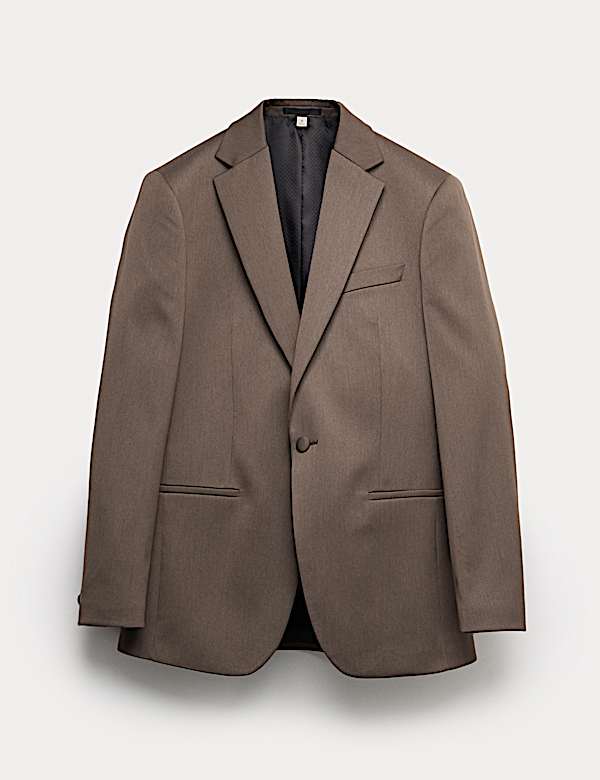 Auf Figur geschnittene Smoking-Jacke aus Satin mit Stretchanteil - AT