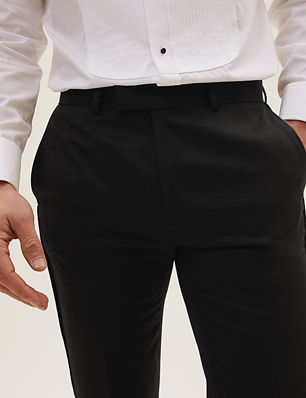 Buy Black Slim Fit Dinner Suit Trousers at Marks Spencer
