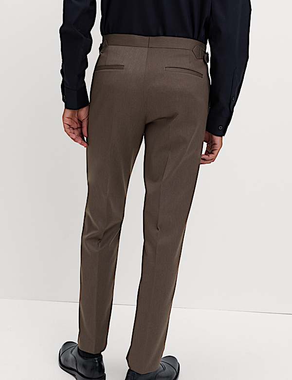 Tailored Fit Sateen Stretch Tuxedo Trousers