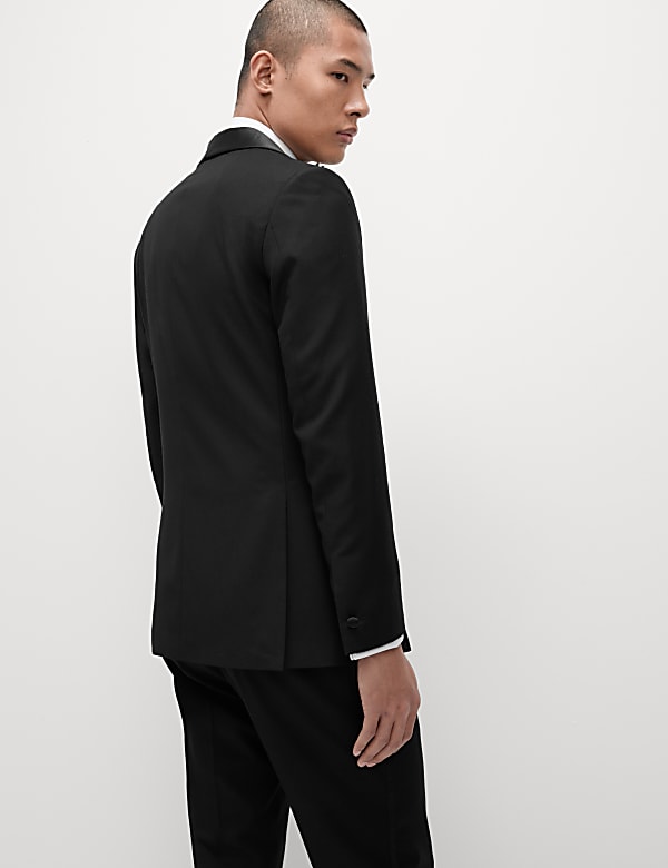 Slim Fit Shawl Collar Stretch Tuxedo Jacket - TW