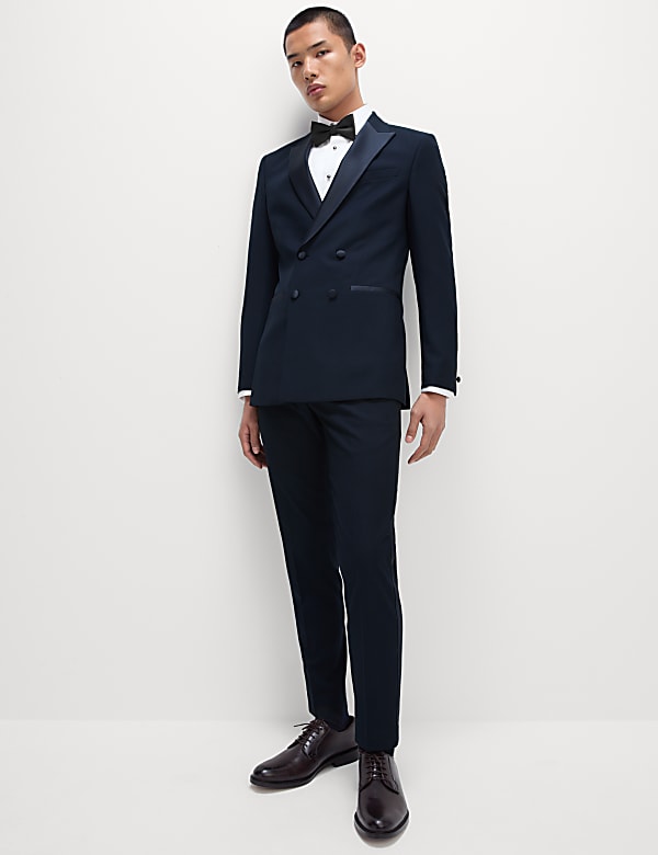 Slim Fit Double Breasted Tuxedo Jacket