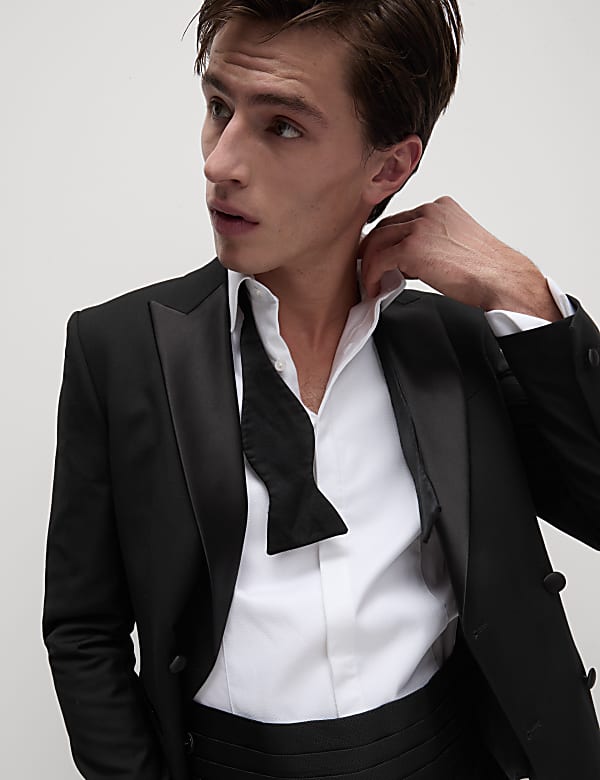 Slim Fit Double Breasted Tuxedo Jacket - IS