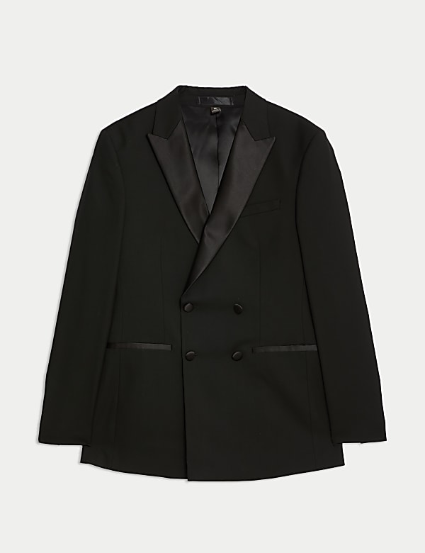 Slim Fit Double Breasted Tuxedo Jacket - IS