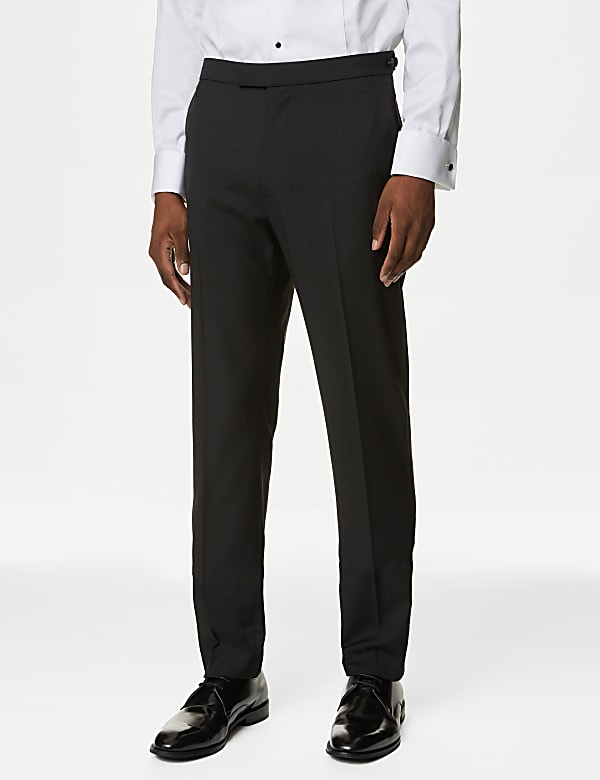 Slim Fit Stretch Tuxedo Trousers - NZ