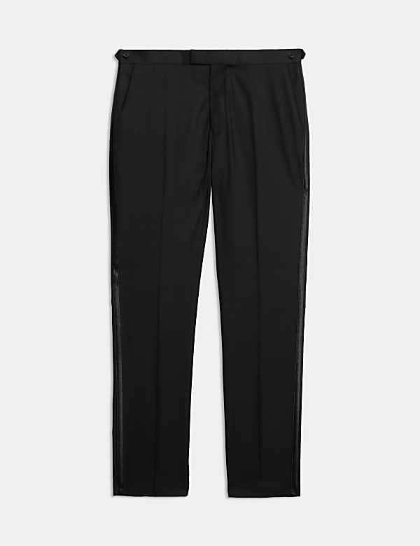 Slim Fit Stretch Tuxedo Trousers - CY