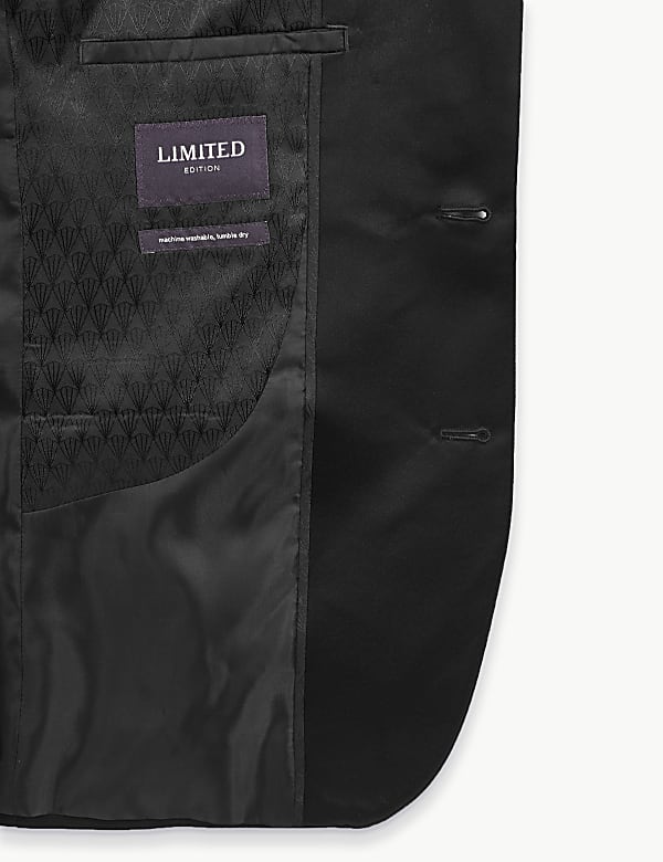 Black Textured Skinny Fit Jacket