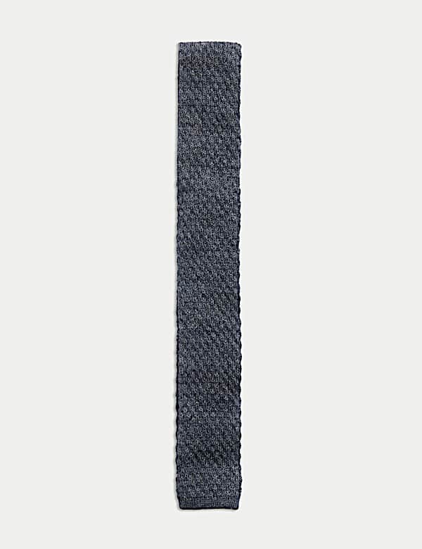 Linen Rich Knitted Tie - FR