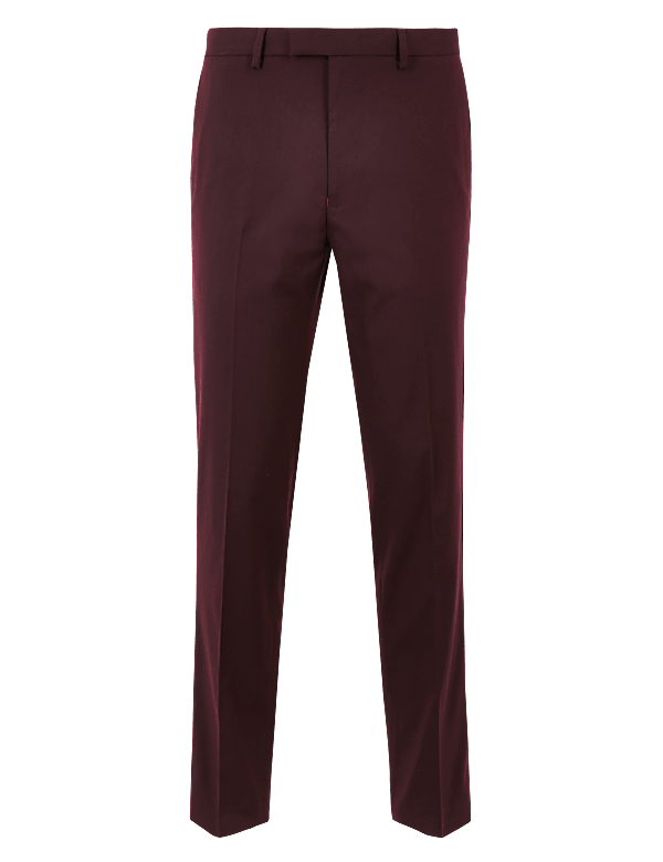 Burgundy Slim Fit Trousers
