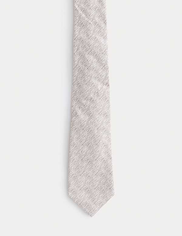Herringbone Silk Blend Tie - NL