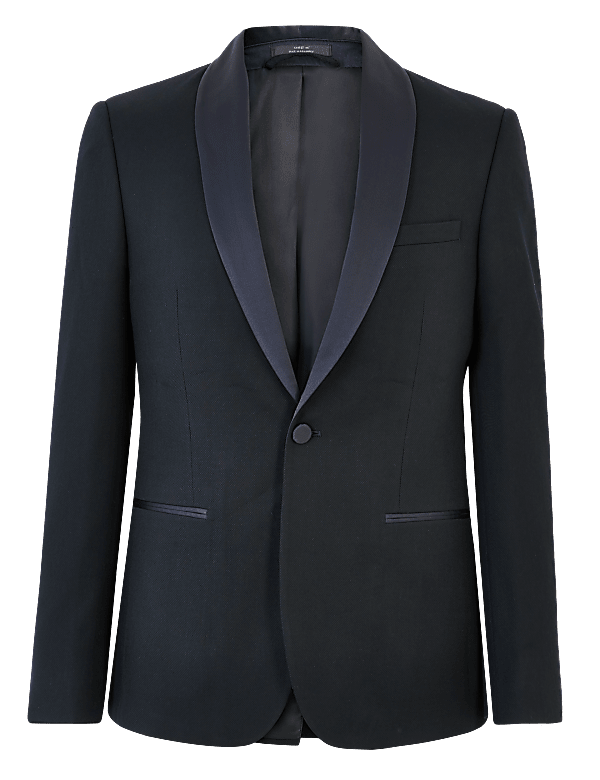 Slim Fit Textured Dinner Jacket