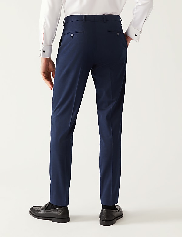 Navy Slim Fit Stretch Suit Trousers