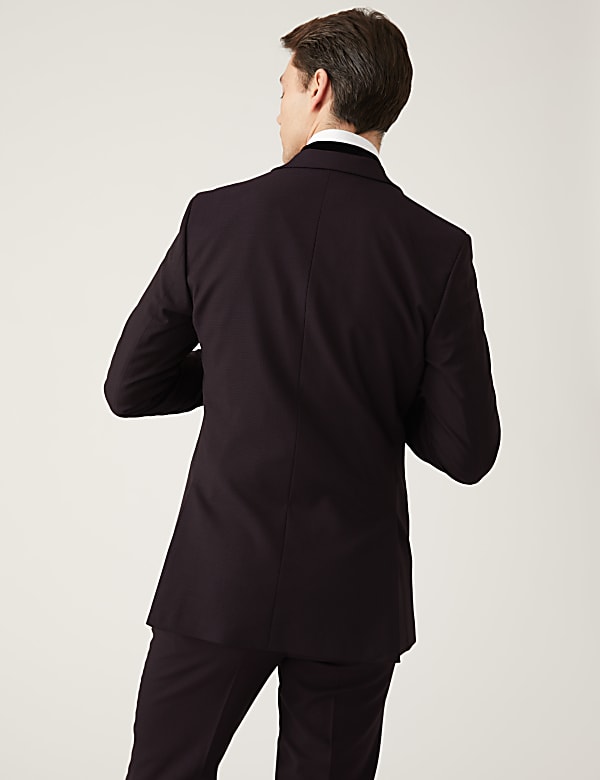 Burgundy Slim Fit Tuxedo Jacket