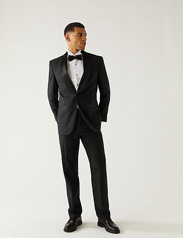 Regular Fit Pure Wool Suit Trousers