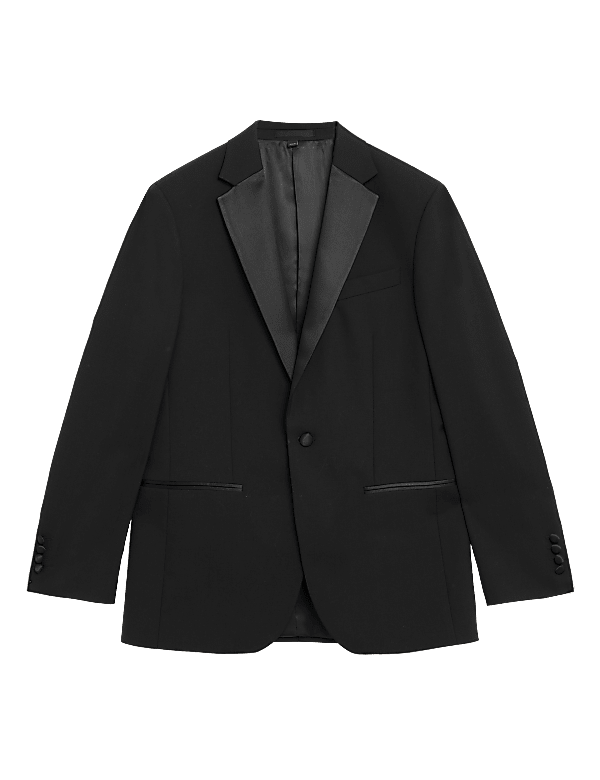 Regular Fit Pure Wool Tuxedo Jacket