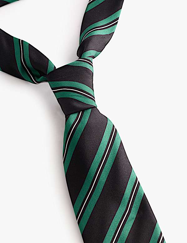 Striped Jacquard Pure Silk Tie - MX