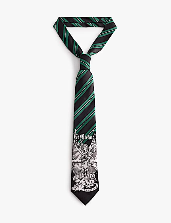Striped Jacquard Pure Silk Tie - MX