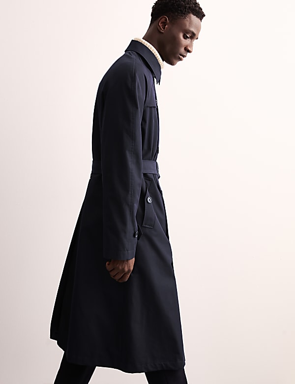 M&s navy trench coat deals