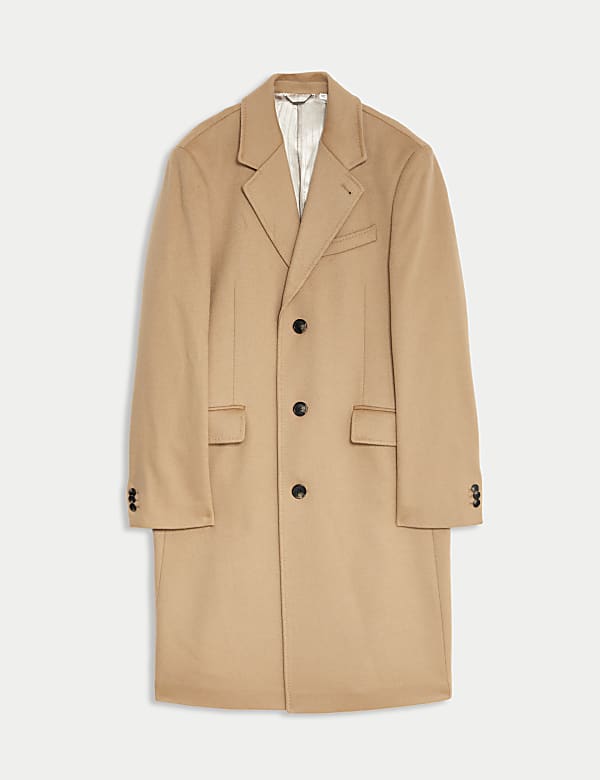 Italian Wool & Cashmere Blend Revere Coat - GR