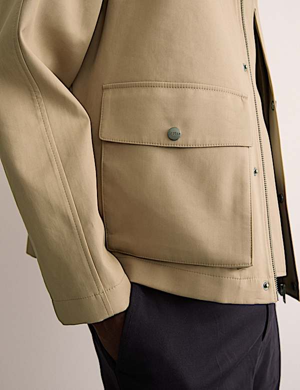 Pure Cotton Short Trench Coat - GR