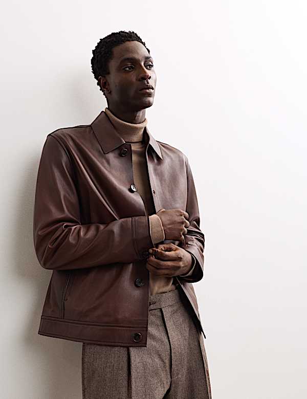 Leather Harrington Jacket - CA