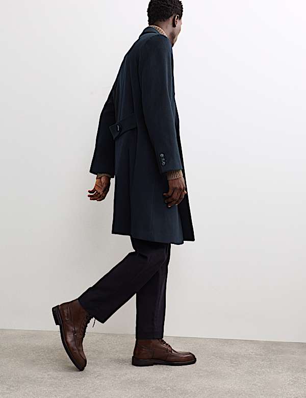 Manteau en mélange de cachemire et laine italienne à revers - CA