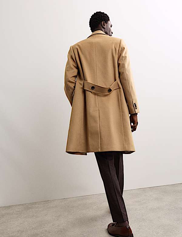 Manteau en mélange de cachemire et laine italienne à revers - FR