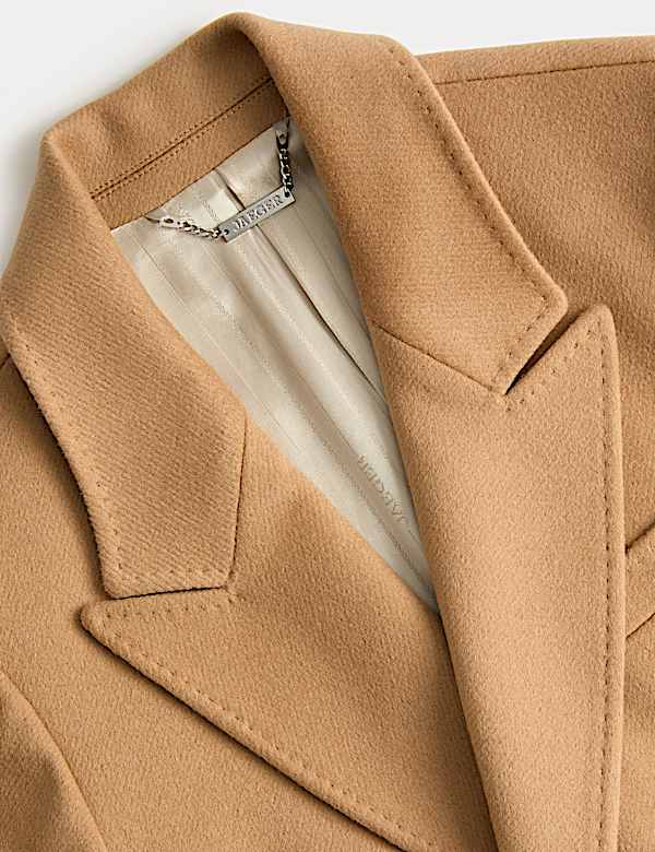 Manteau en mélange de cachemire et laine italienne à revers - FR