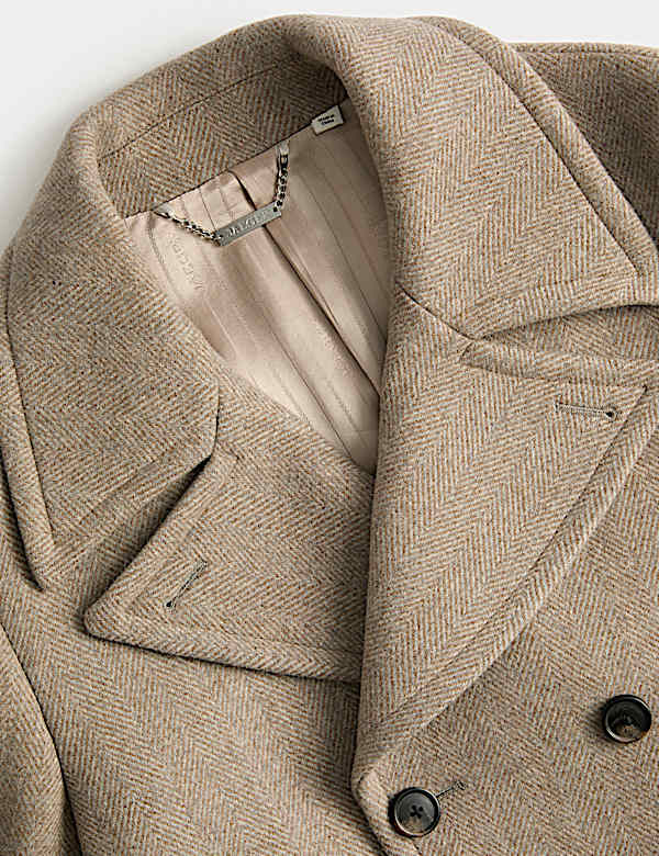 Chaquetón con solapa de lana italiana - ES