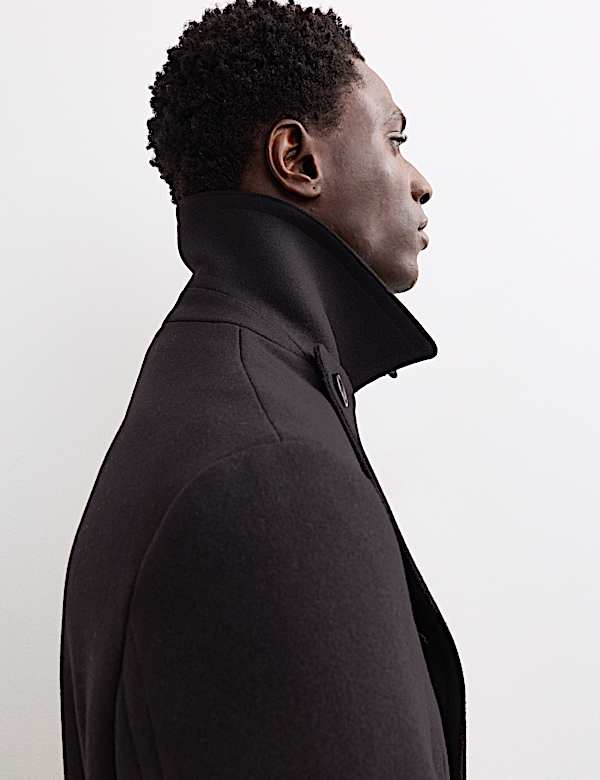 Manteau à revers en laine italienne - CA