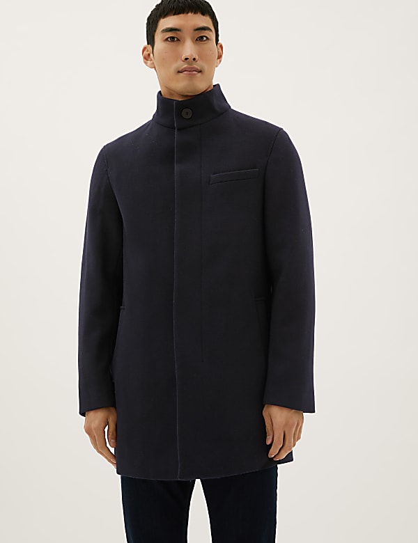 Buy Funnel Neck Overcoat at Marks Spencer