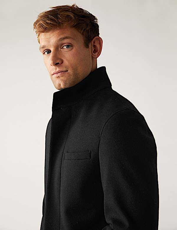 Funnel Neck Overcoat