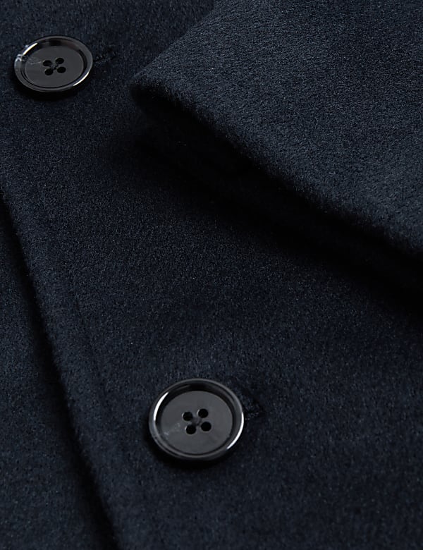 Wool Blend Revere Overcoat