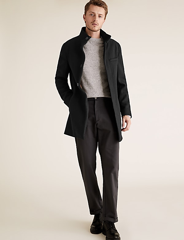 Funnel Neck Overcoat