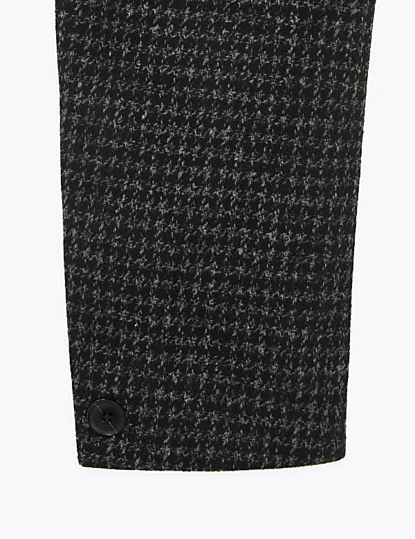 Revere Puppytooth Overcoat with Wool