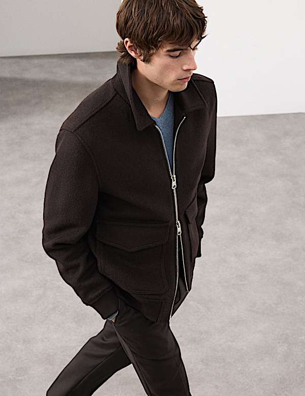 Wool Rich Bomber Jacket - CA