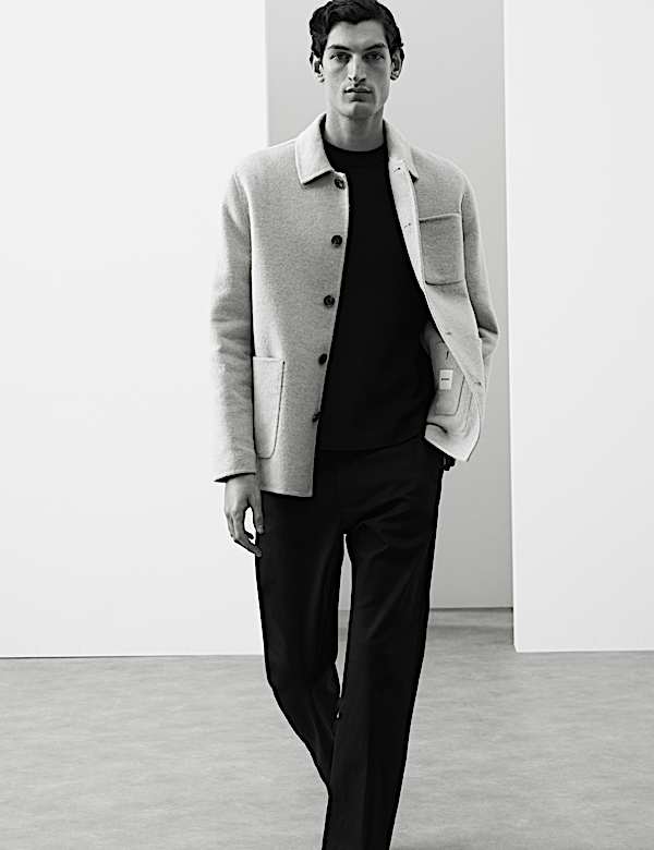 Jaket Pendek Campuran Wol - ID