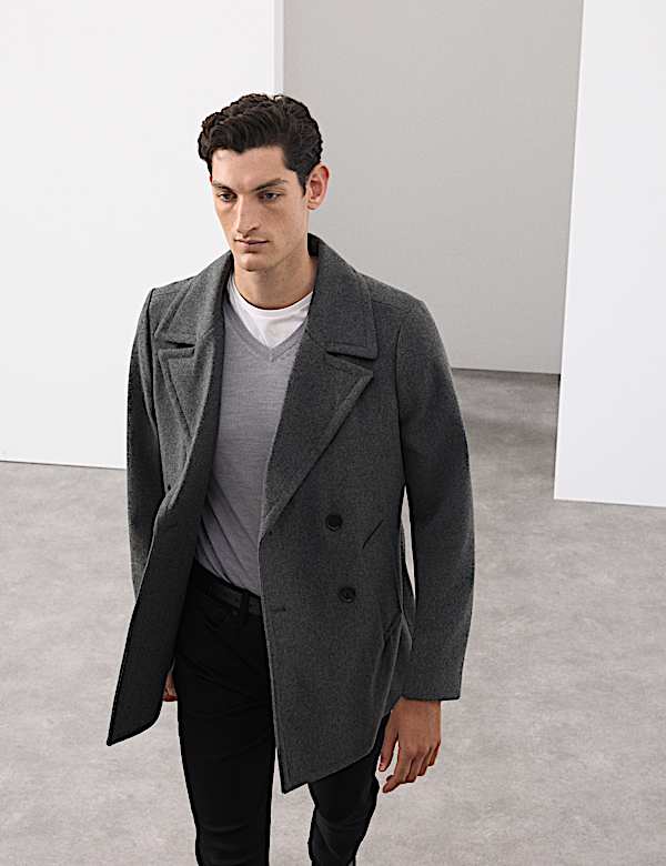 Wool Rich Peacoat - SK